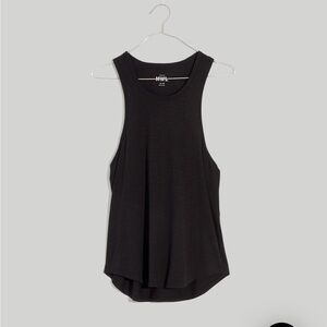 NWT MADEWELL Size S MWL Softfade Cotton Racerback Tank‎ Top Black